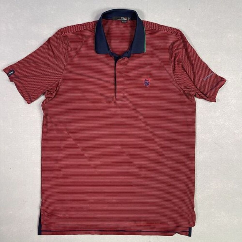 Ralph Lauren RLX Polo Shirt Men Large Red Golf Preppy Athleisure‎ Activewear